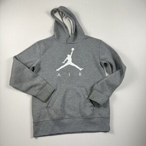 Nike Air Jordan Hoodie Jumpman Sweatshirt‎ Youth Boys Large Gray Sweater